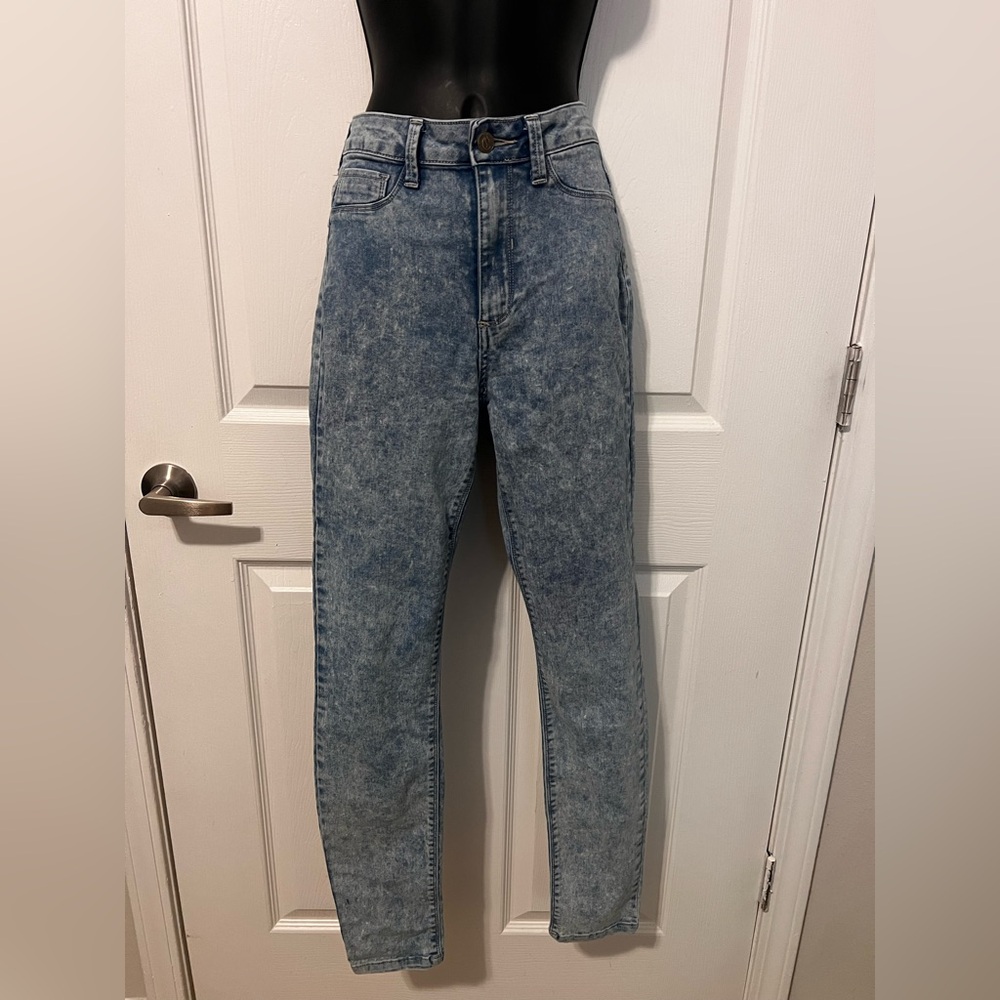Cello High Rise Acid Wash Jeans